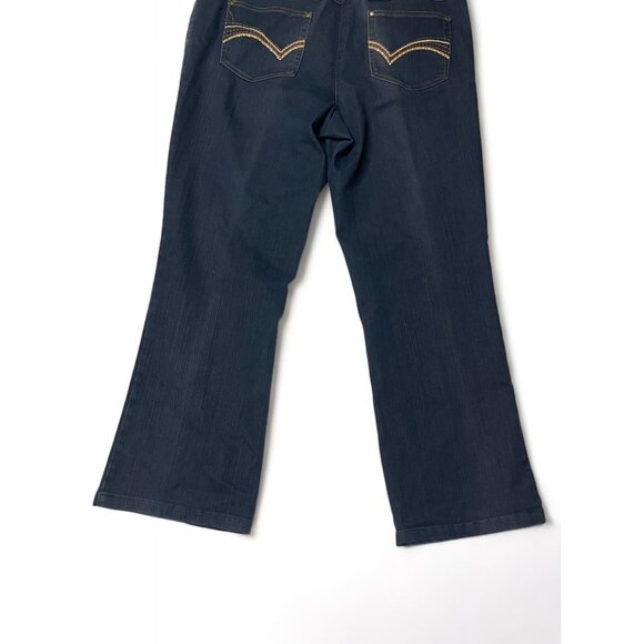 TanJay Petites Dark Wash Denim Bootcut Jeans, Size 10P - Picture 8 of 16